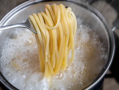 cook pasta for Original Turkey Tetrazzini Recipe